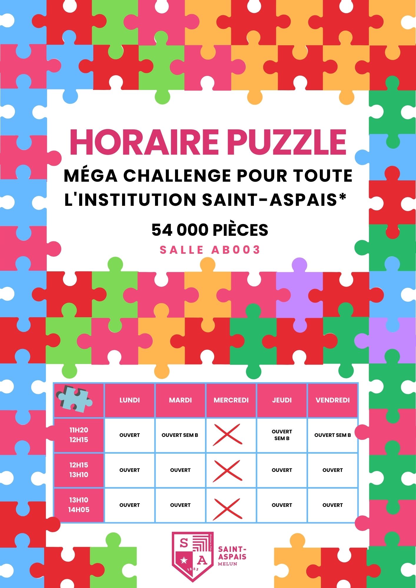 Le plus grand puzzle du monde à Saint-Aspais est terminé ...